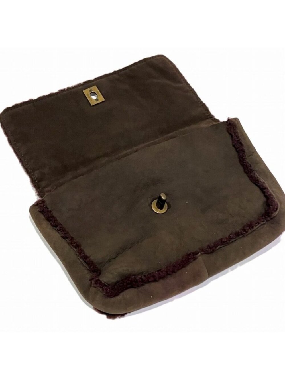 ★SOLD★ Chanel CC Logo Shearling Clutch - Picture 9 of 9
